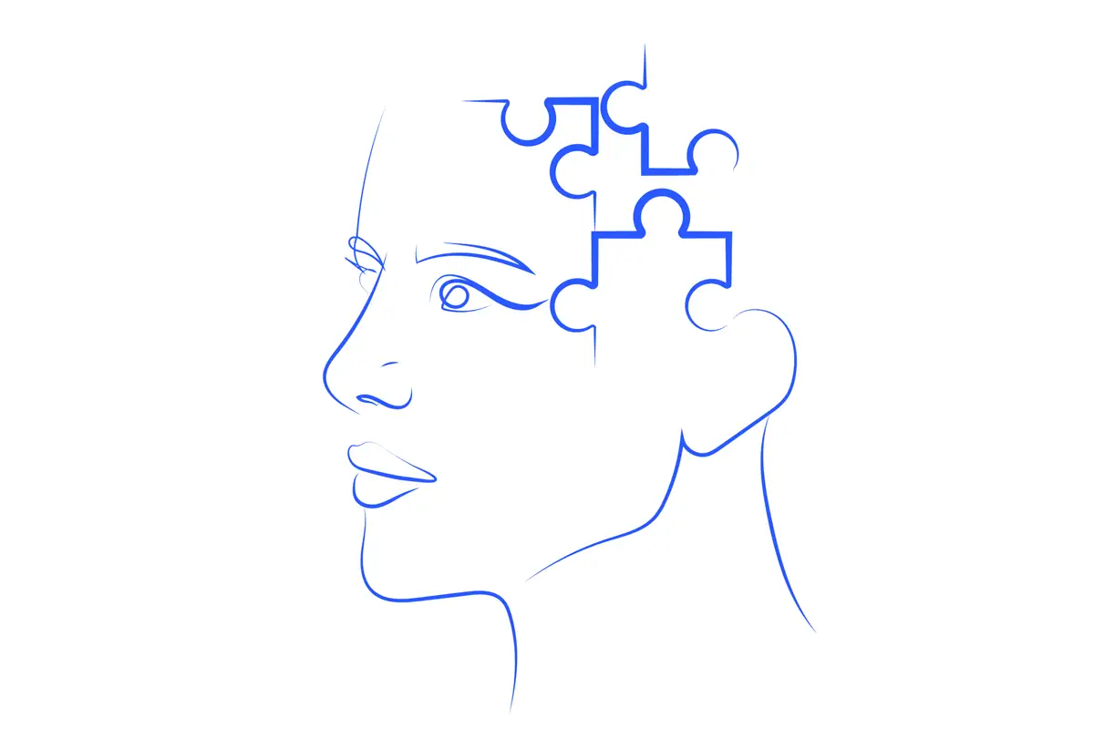 cerebro con forma de puzzle