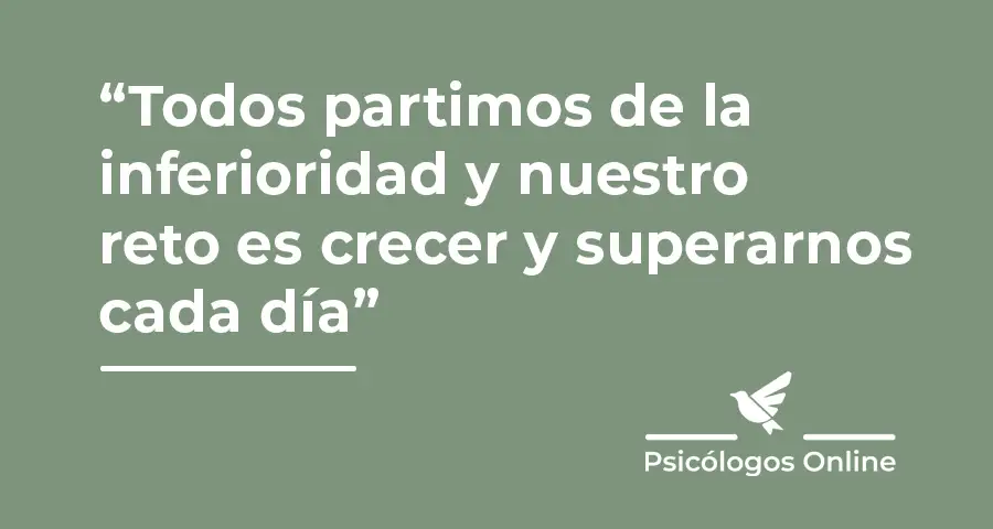 cartel motivacional sobre el complejo de inferioridad.